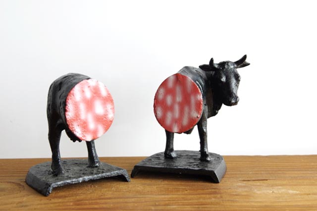 Iron Bookend-Cow