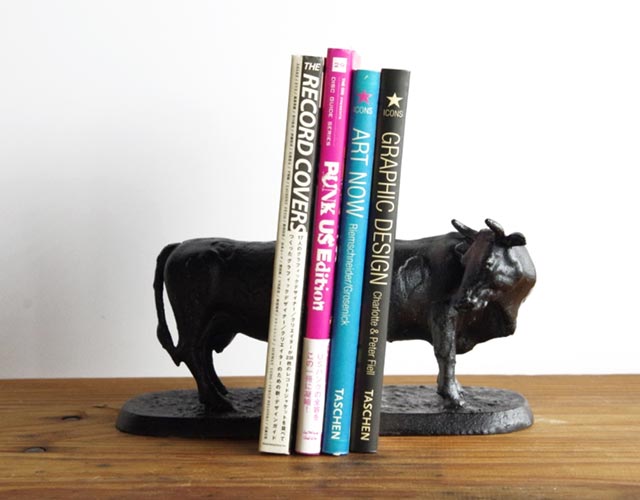 Iron Bookend-Cow