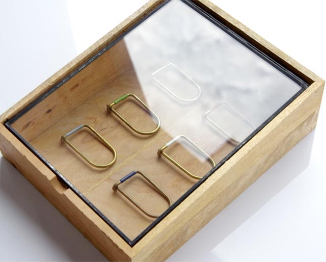 Wooden Taper Box With Glass Lid