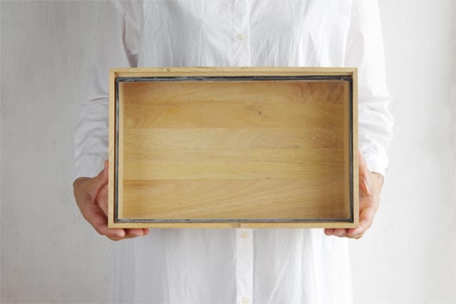 Rectangle Wooden Box With Glass Lid