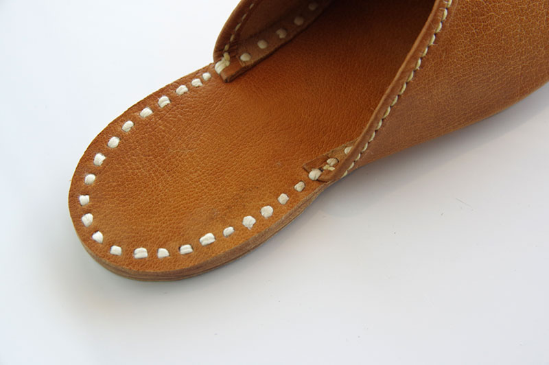 Leather Slippers Wax Linen Stitch