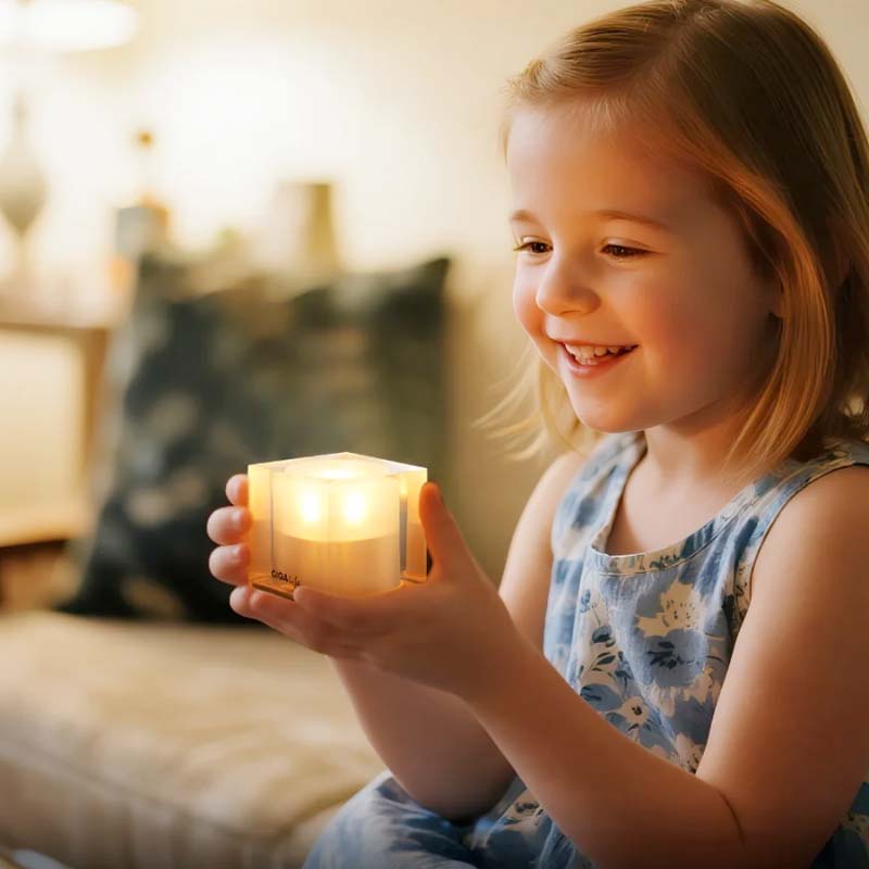 Mini Cube Solar Candle