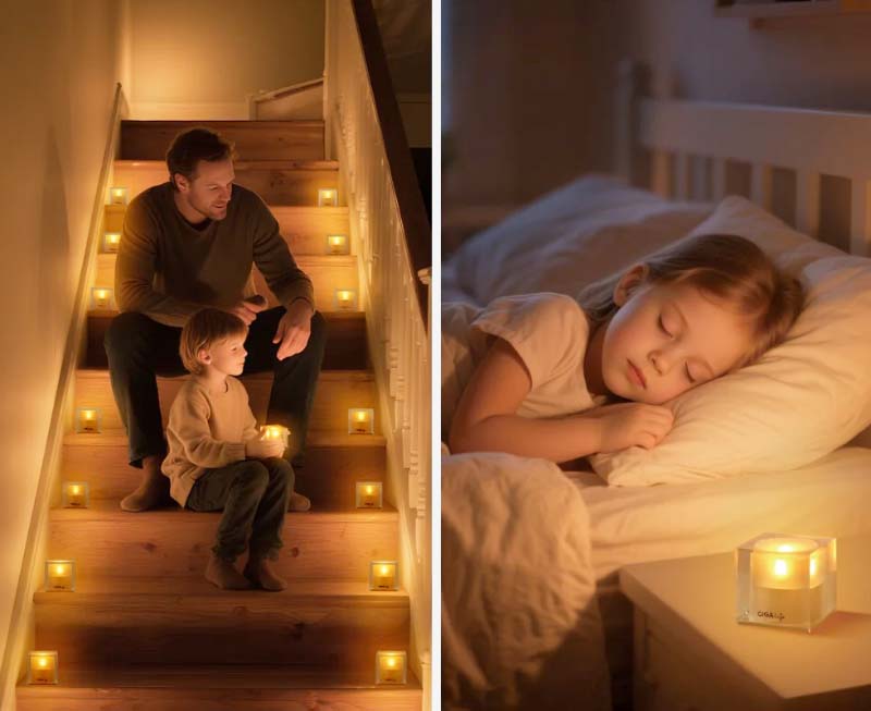 Mini Cube Solar Candle