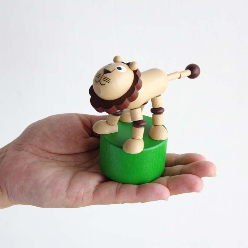 Wooden Push Up Toy "Lion"