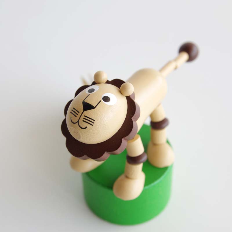 Wooden Push Up Toy "Lion"