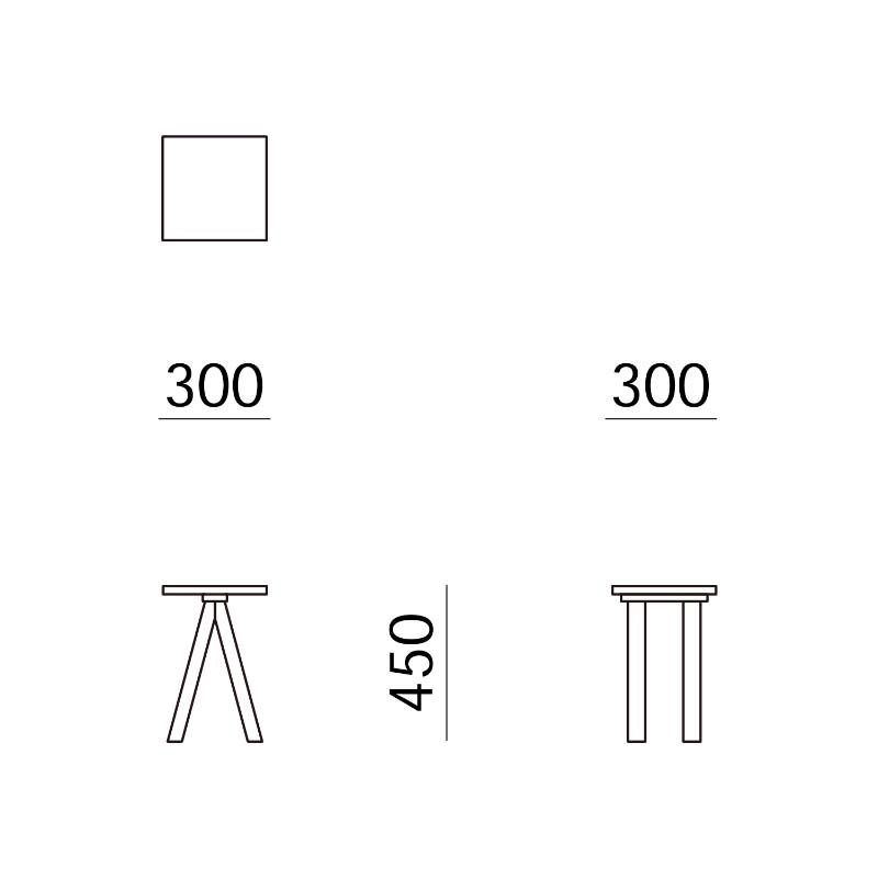 Wood Brace Side Table