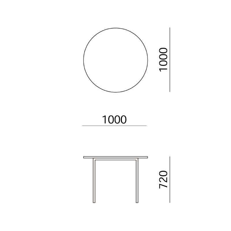 Angle Dining Table Round