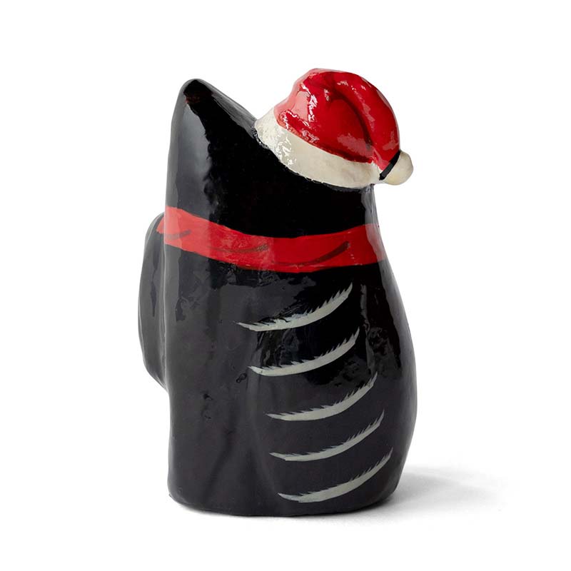 PAPER MACHE CAT DOLL Xmas Version